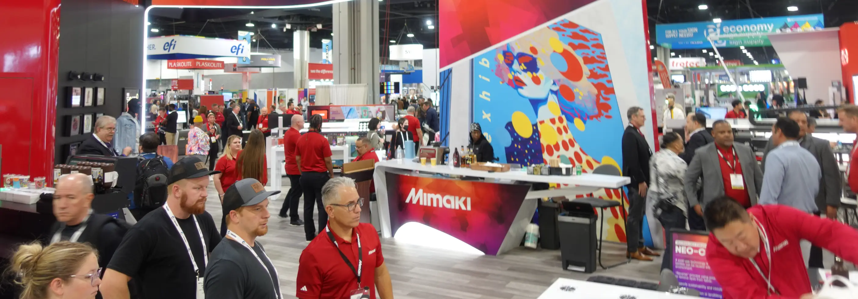Mimaki booth at a tradeshow